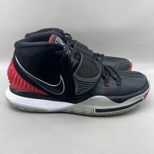 Nike Kyrie 6 Basketball Shoes Men Size 9.5 Black Red Bred Comfort Low Sneakers